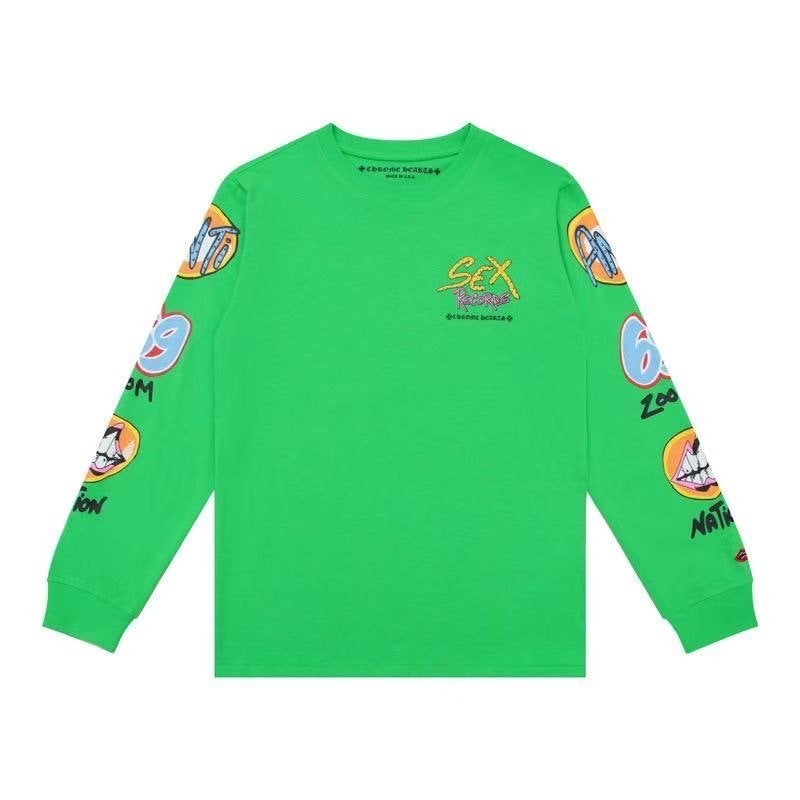 Chrome Hearts Sex Records Longsleeve Groen Maat XL Nieuw, Ophalen of Verzenden, Nieuw, Maat 56/58 (XL), Groen