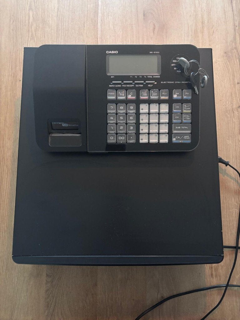 Casio SE-S100 M kassa + geldlade | compleet met 3 sleutels, Verzamelen, Ophalen, Overige typen