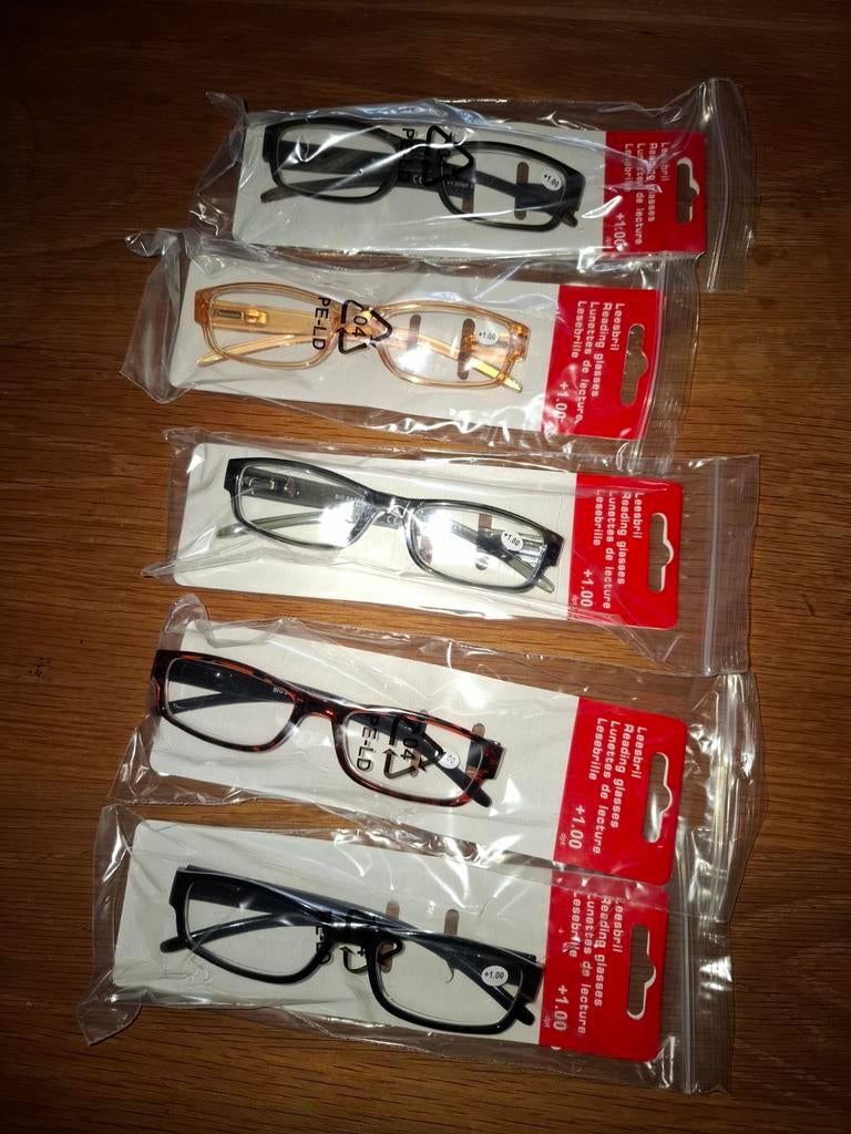 Leesbril/Leesbrillen +1.00 in 5 kleuren, Ophalen of Verzenden, Nieuw, Overige merken