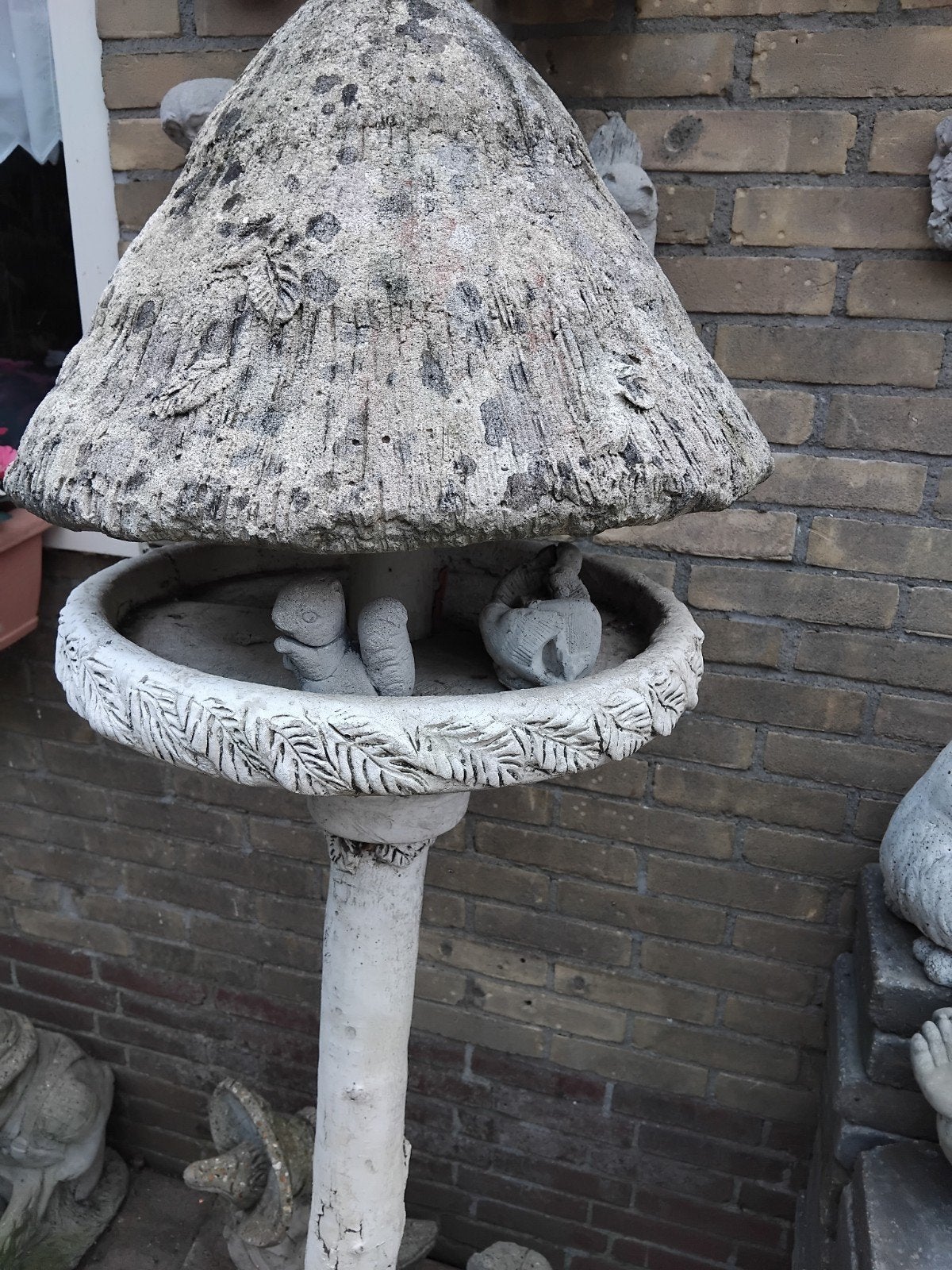 betonnen vogelhuisje, Tuin en Terras, Ophalen, Gebruikt, Beton, Dierenbeeld