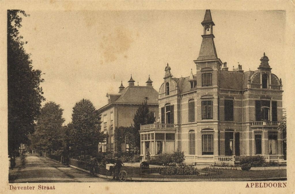 Deventer Straat - Apeldoorn - fietsers - ongelopen, Verzamelen, Verzenden, 1920 tot 1940, Ongelopen, Gelderland