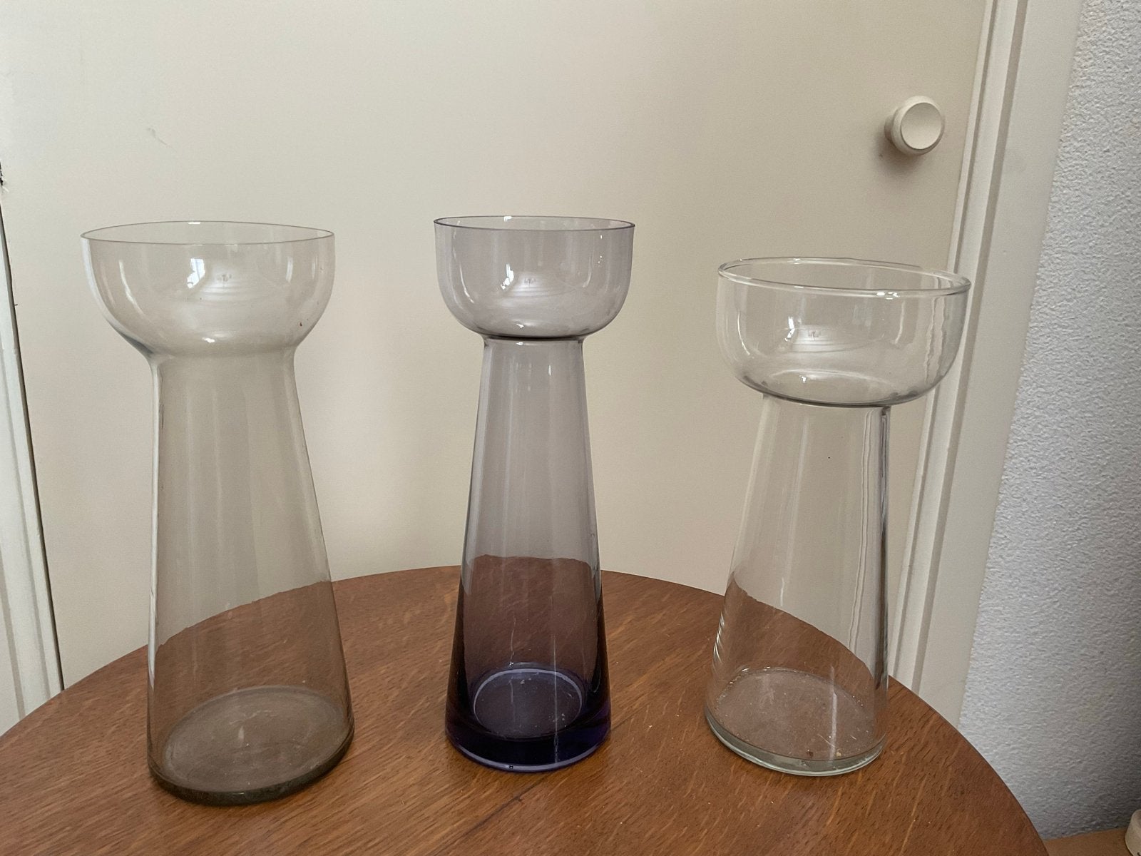 Set van 3 hyacintglazen - diverse kleuren, Ophalen of Verzenden