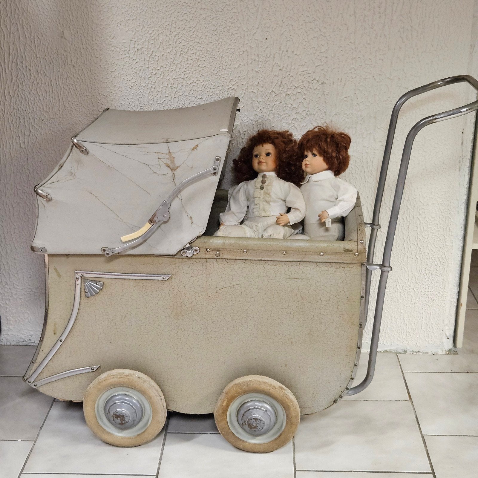 Brocante Minerva Kinderwagen - Vintage Stijl, Ophalen