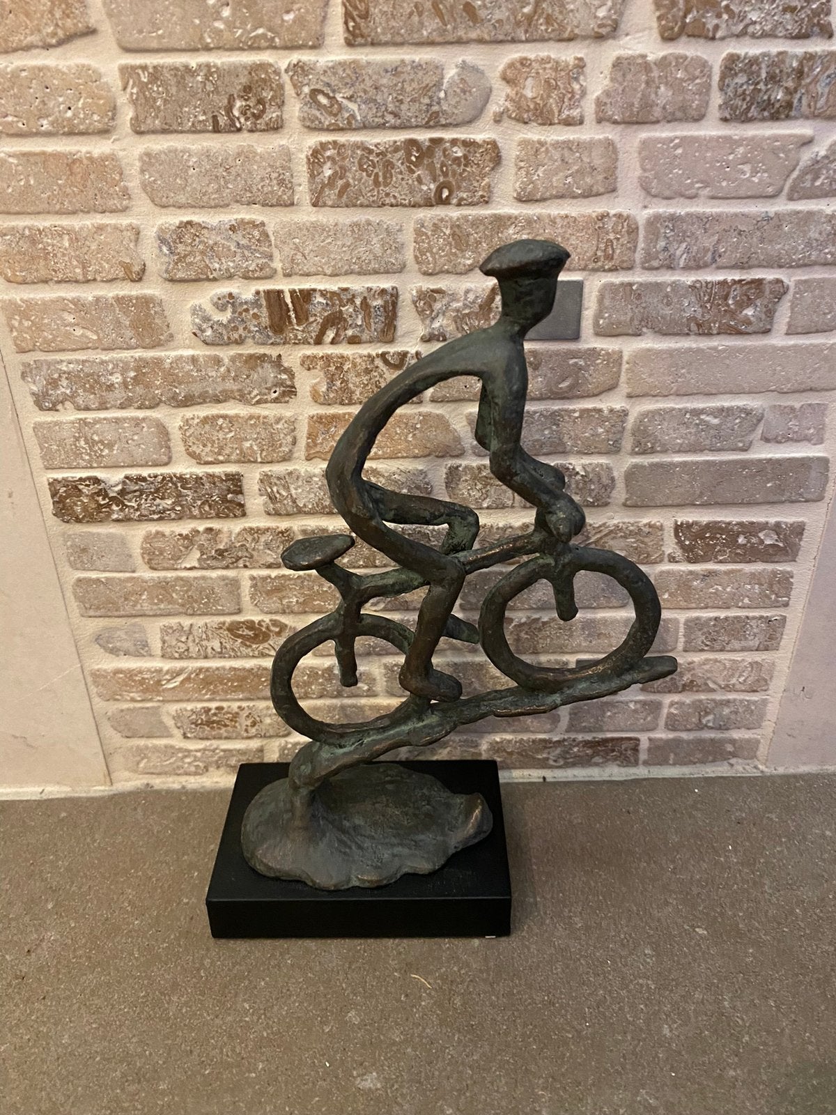 Nieuw beeld wielrenner Alpe d'Huzes fietser brons op voet., Ophalen of Verzenden, Object