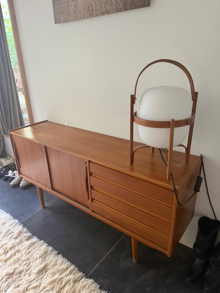 Mid Century Dressoir Teak deens, Ophalen of Verzenden, Zo goed als nieuw, 25 tot 50 cm, 100 tot 150 cm