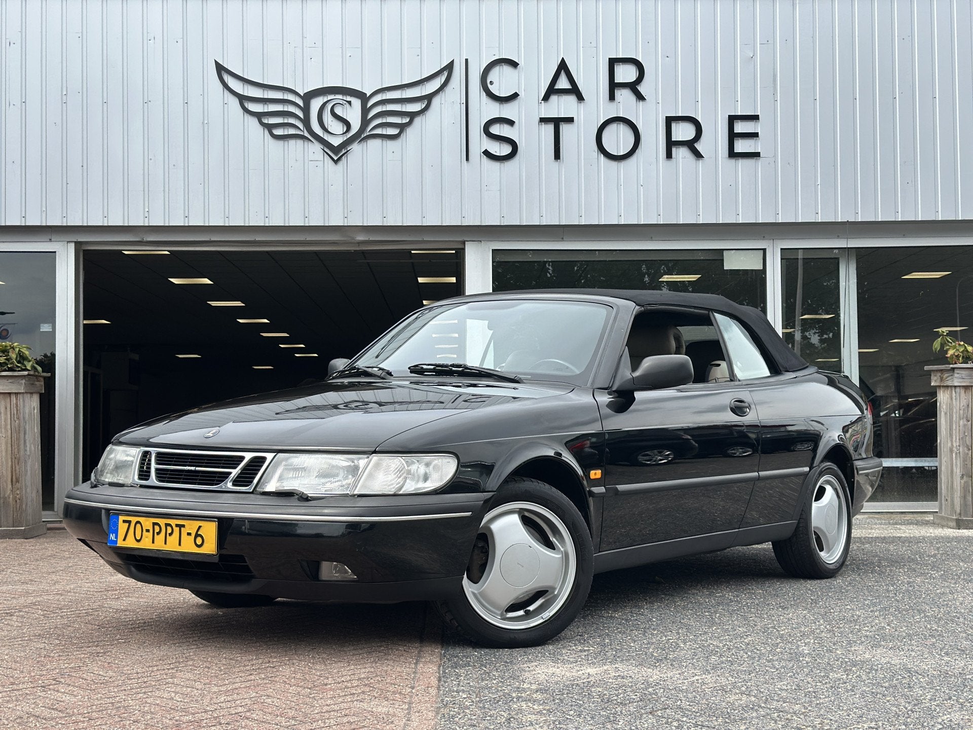 Saab 900 Cabrio 2.3 SE |STOEL VWM|LM VELGEN 16''|ELK.PAKKET|, Voorwielaandrijving, Stoelverwarming, 4 stoelen, Zwart