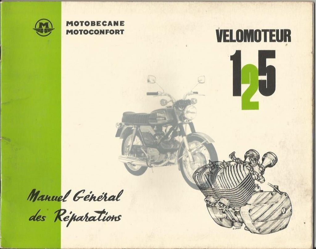 Motobecane 125 Motoconfort 125 werkplaatsboek (7030z) motor, Verzenden, Overige merken
