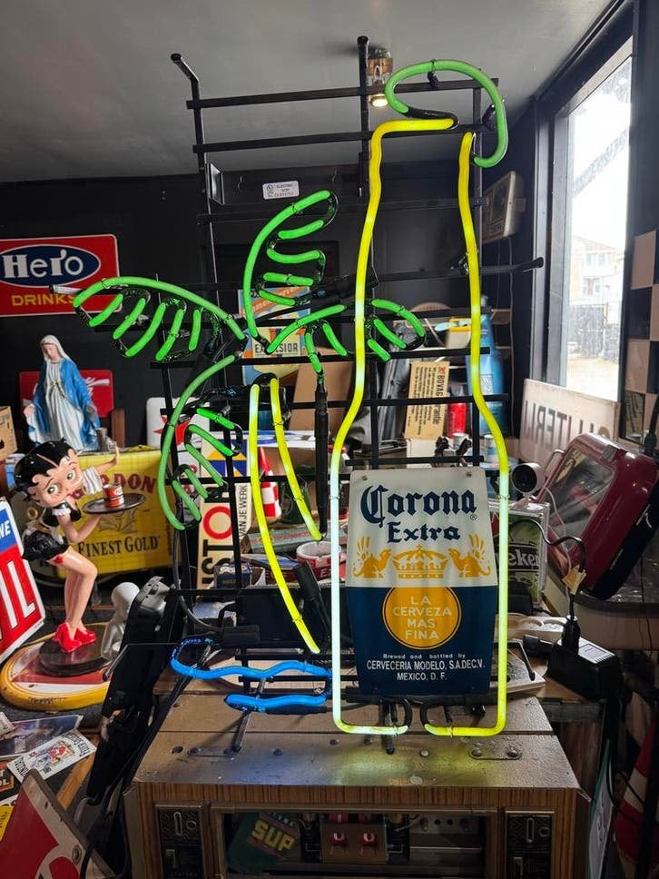 Corona Extra Neon Reclamebord - Palmboom & Fles, Ophalen