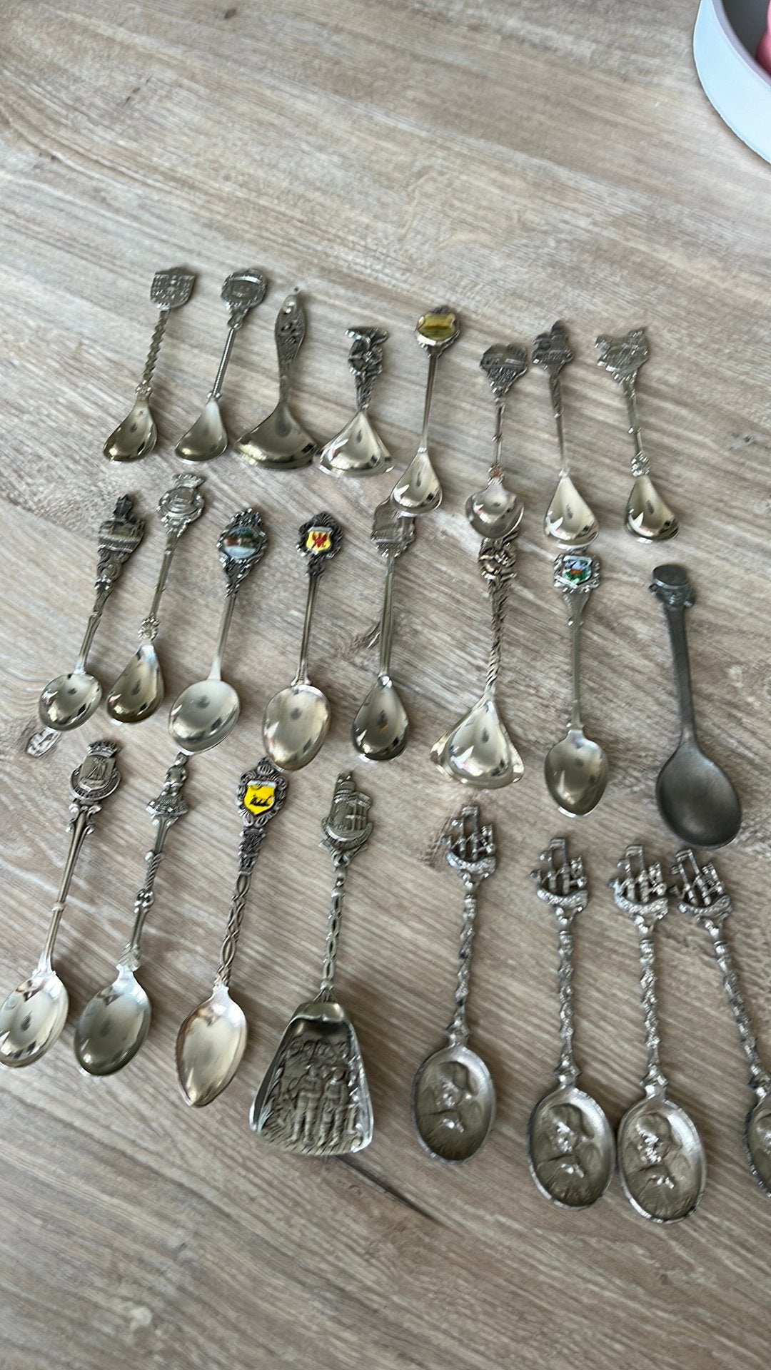 24 antieke/vintage theelepeltjes/suikerschep/tin, Ophalen of Verzenden