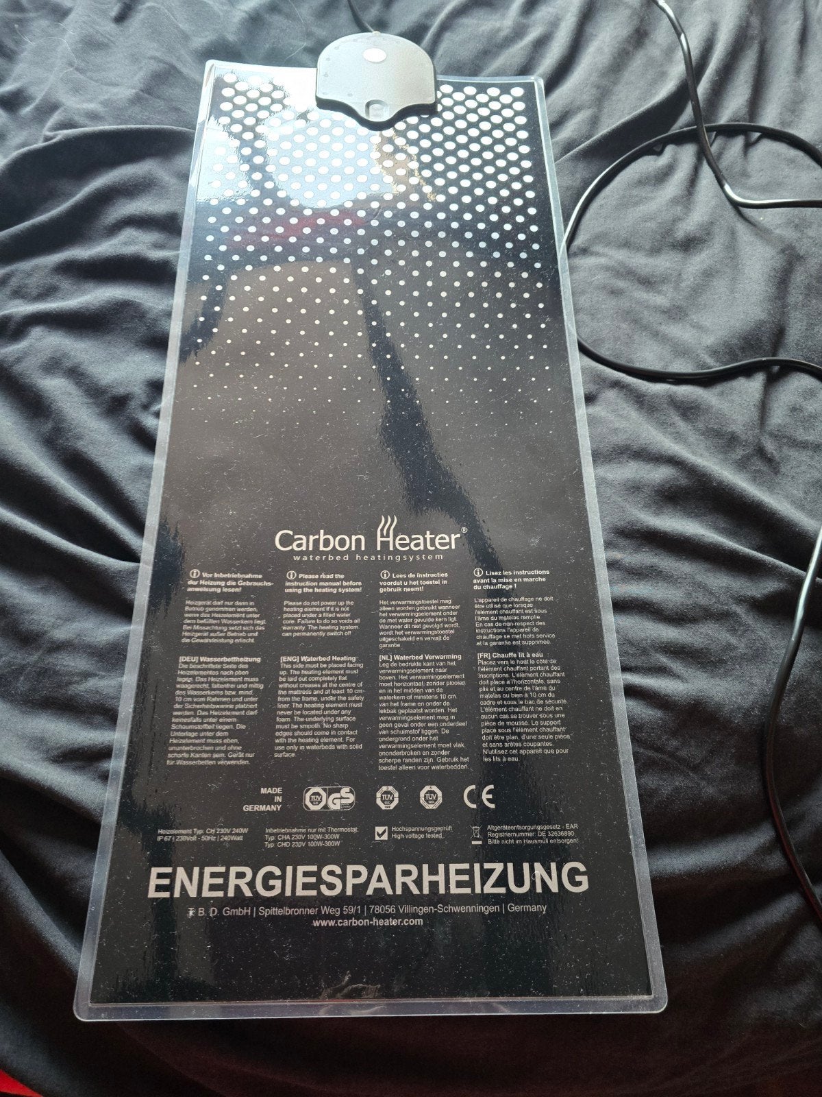 Carbon Heater waterbed verwarmingssysteem, Ophalen, 210 cm, Tweepersoons, Zo goed als nieuw