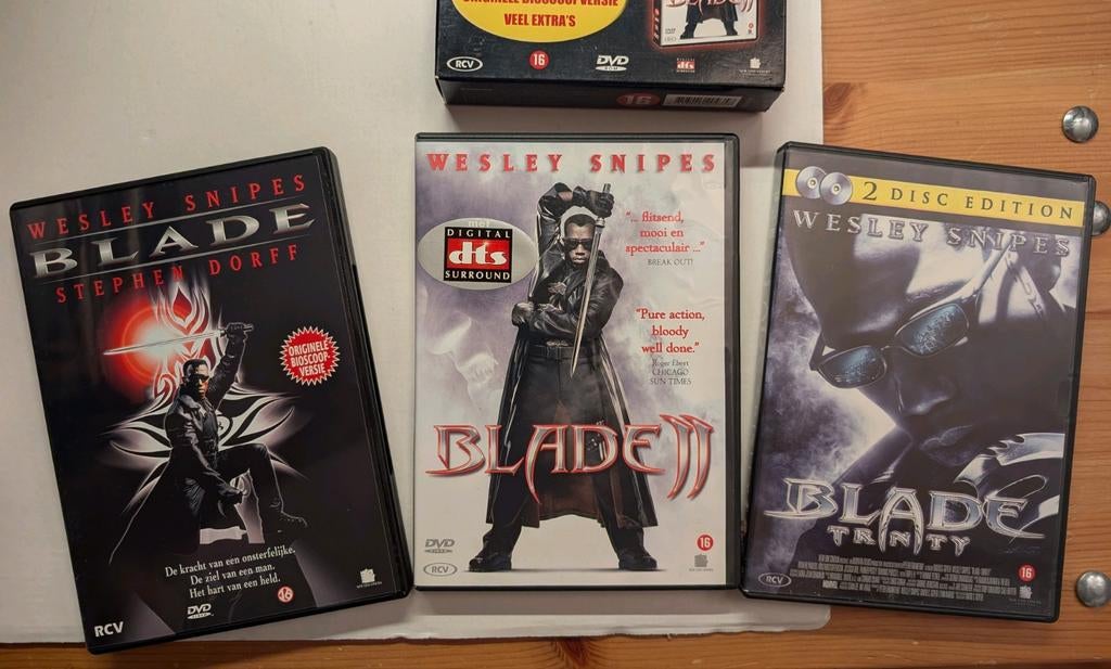 Blade trilogie Wesley Snipes, Cd's en Dvd's, Vanaf 16 jaar, Ophalen of Verzenden, Zo goed als nieuw