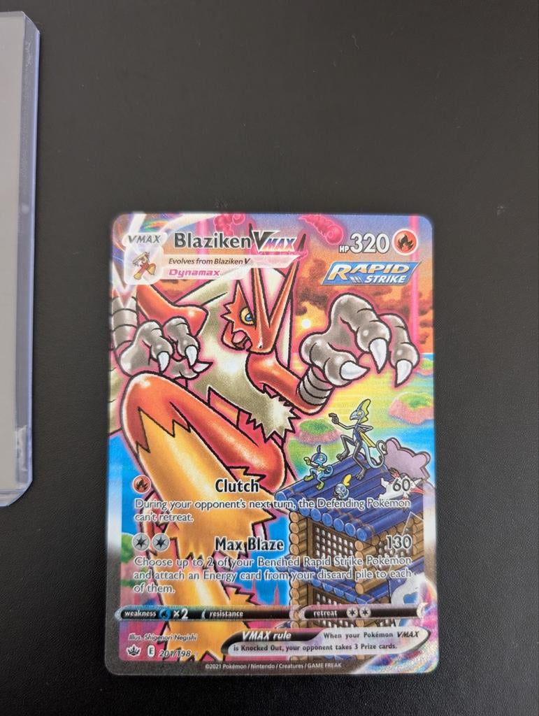 Blaziken VMAX 201/198 Chilling Reign, Ophalen of Verzenden, Zo goed als nieuw, Losse kaart