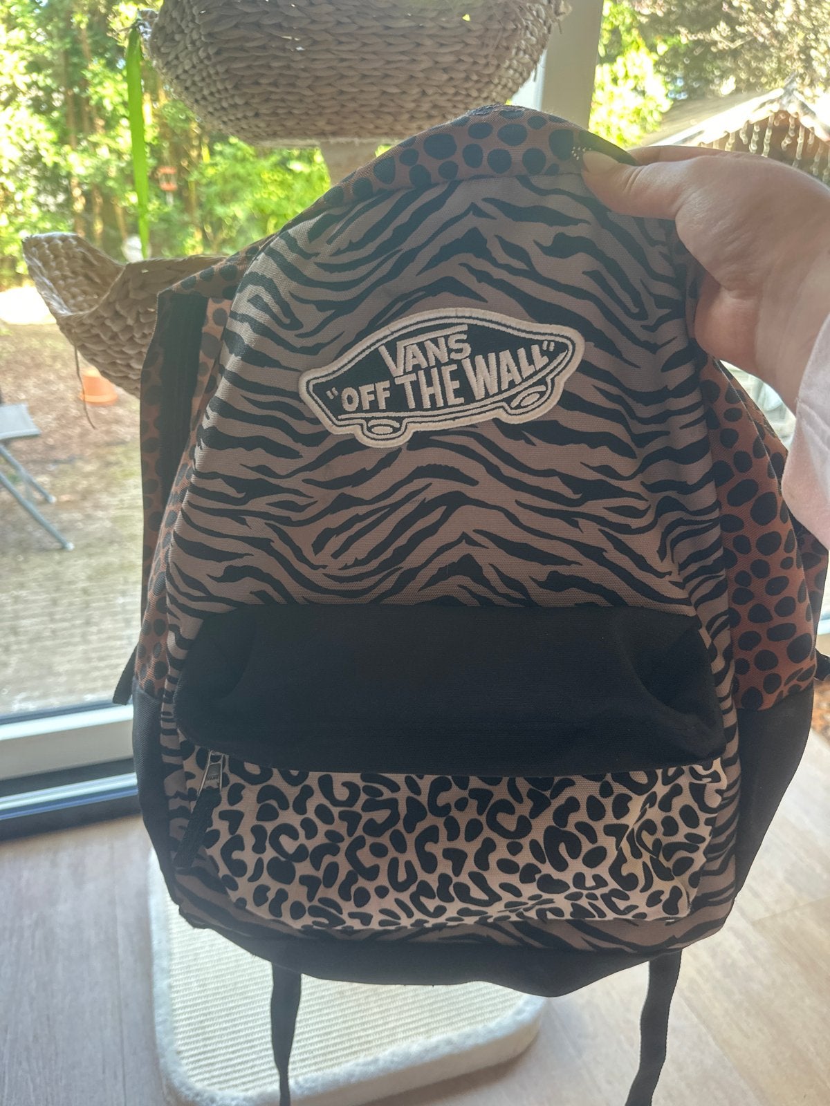 Vans rugzak met dierenprint - Zo goed als nieuw, Sieraden, Tassen en Uiterlijk, Overige merken, 25 tot 40 cm, Ophalen of Verzenden