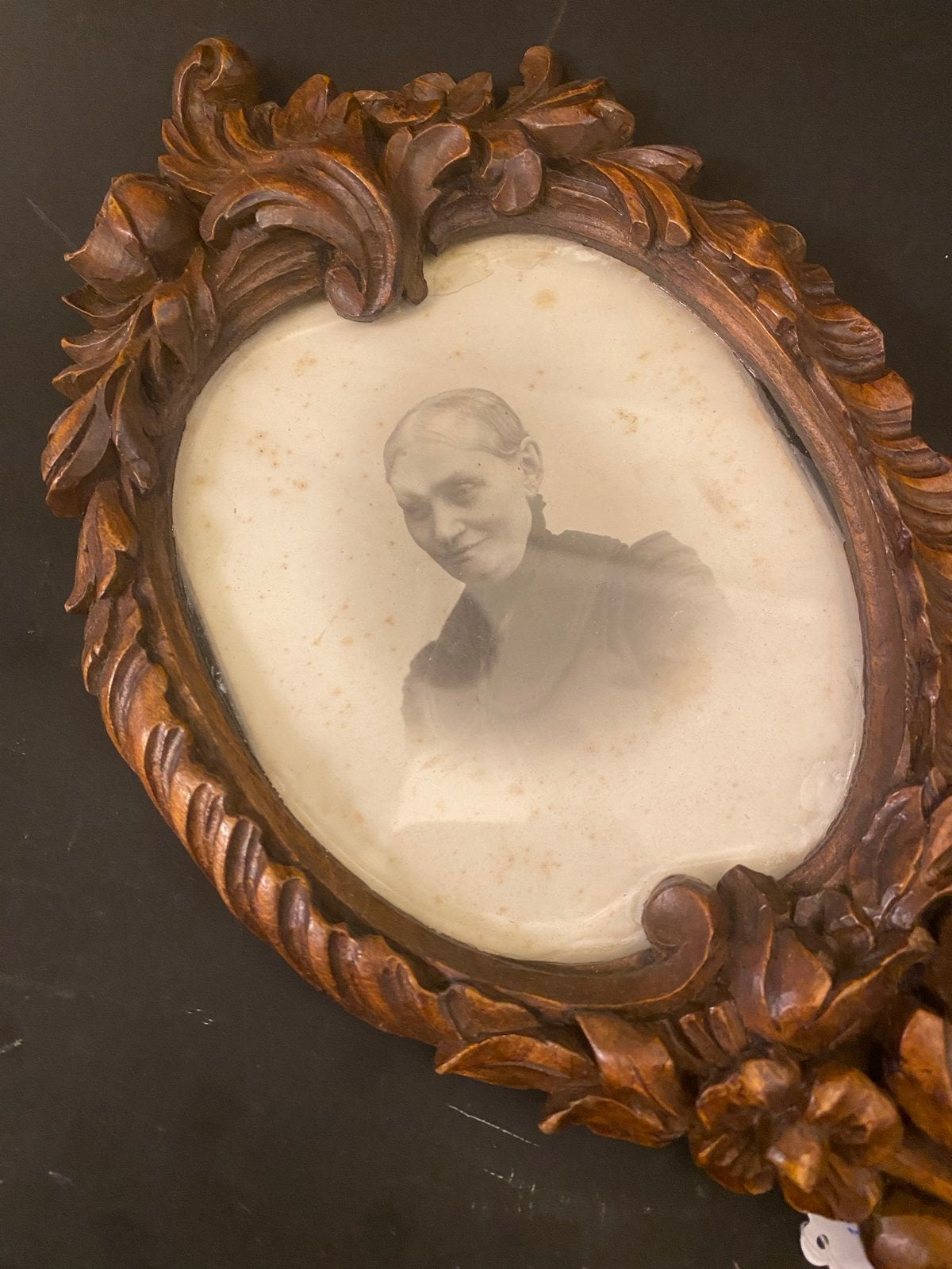 Prachtige handgesneden houten barok stijl fotolijst, Ophalen of Verzenden