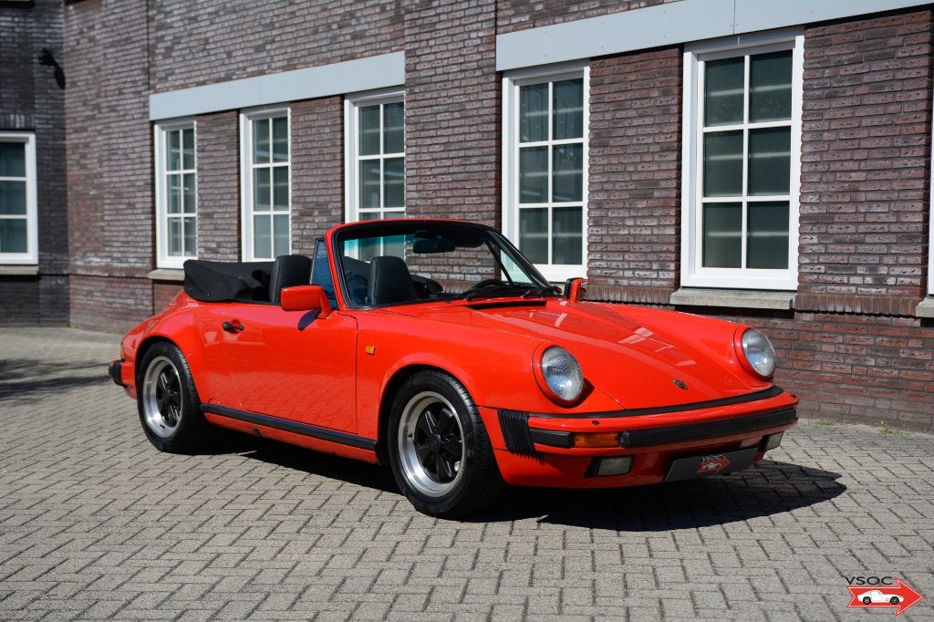 1988 Porsche 911 Carrera 3.2 Cabriolet G50 - Guards Red, Auto's, Achterwielaandrijving, Zwart, Cabriolet, Bedrijf