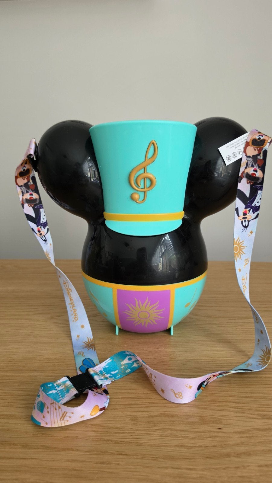 Disneyland Parijs Popcorn Bucket Music Festival Mickey, Verzamelen, Disney, Ophalen of Verzenden, Gebruikt