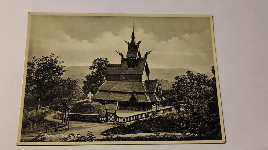 Noorwegen Fantoft Stavkirke, Verzamelen, Ansichtkaarten | Buitenland, Ophalen of Verzenden, Overig Europa