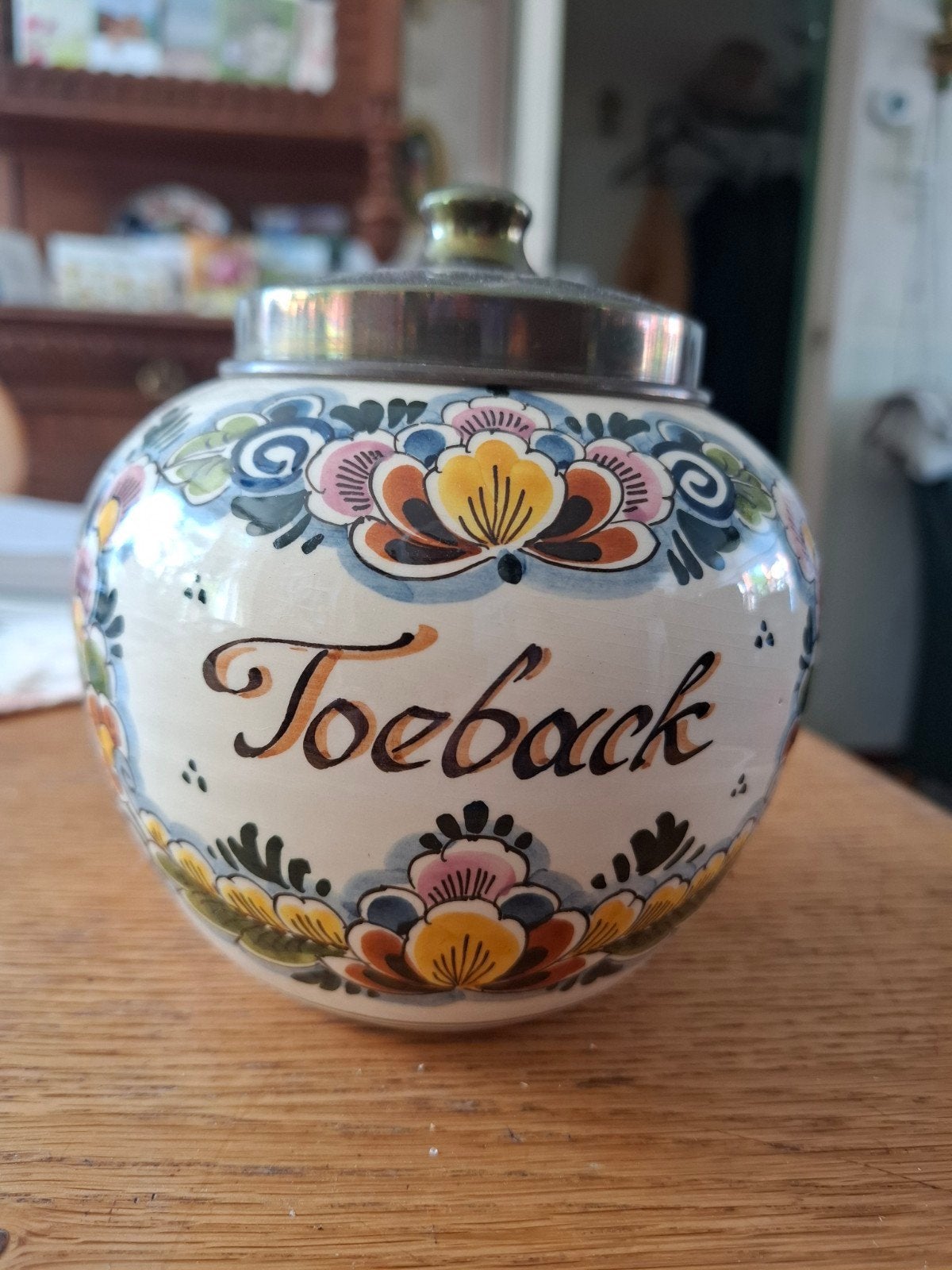 Antieke Delfts Hollandse Tabakspot - Handgeschilderd, Antiek en Kunst, Ophalen of Verzenden