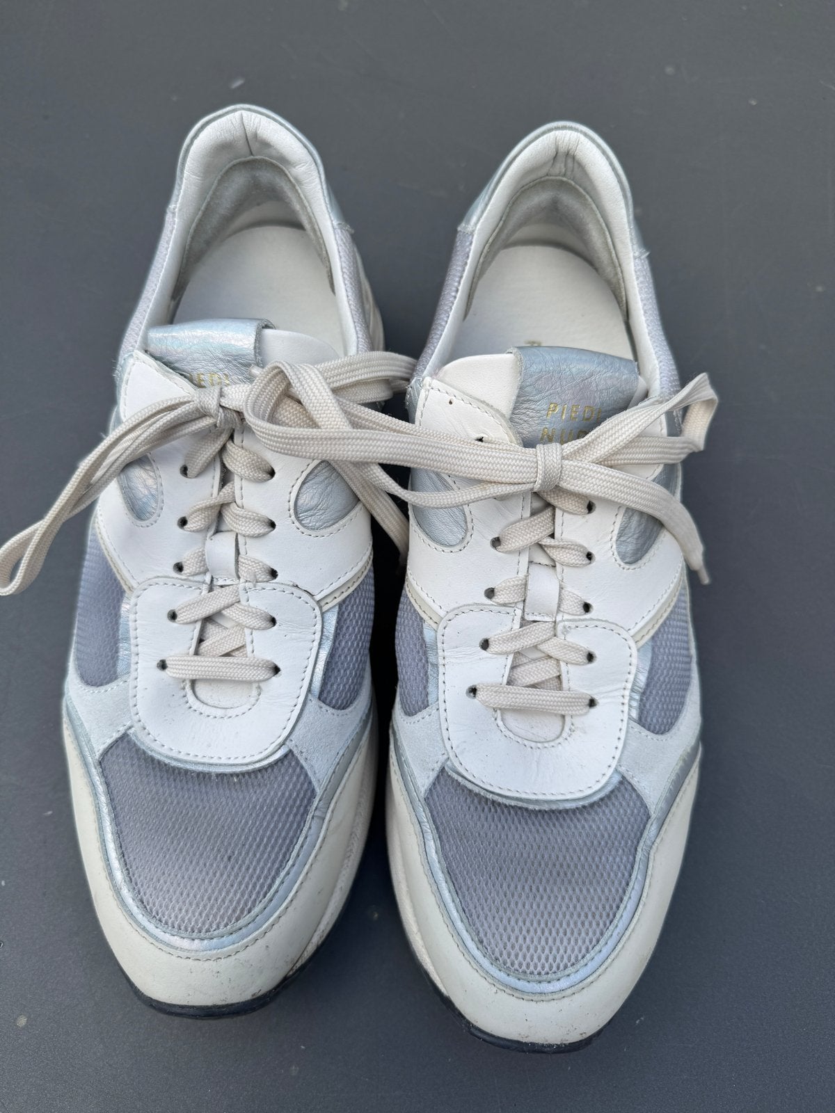 Piedi Nudi dames sneakers - 41 H - wit/zilver/grijs, Kleding | Dames, Ophalen of Verzenden, Grijs, Sneakers of Gympen, Zo goed als nieuw
