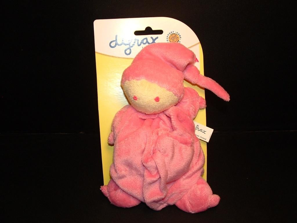 DIFRAX POPJE CUDDLY KNUFELDOEK VELOURS ROZE GESCHU, Verzenden, Nieuw, Overige typen