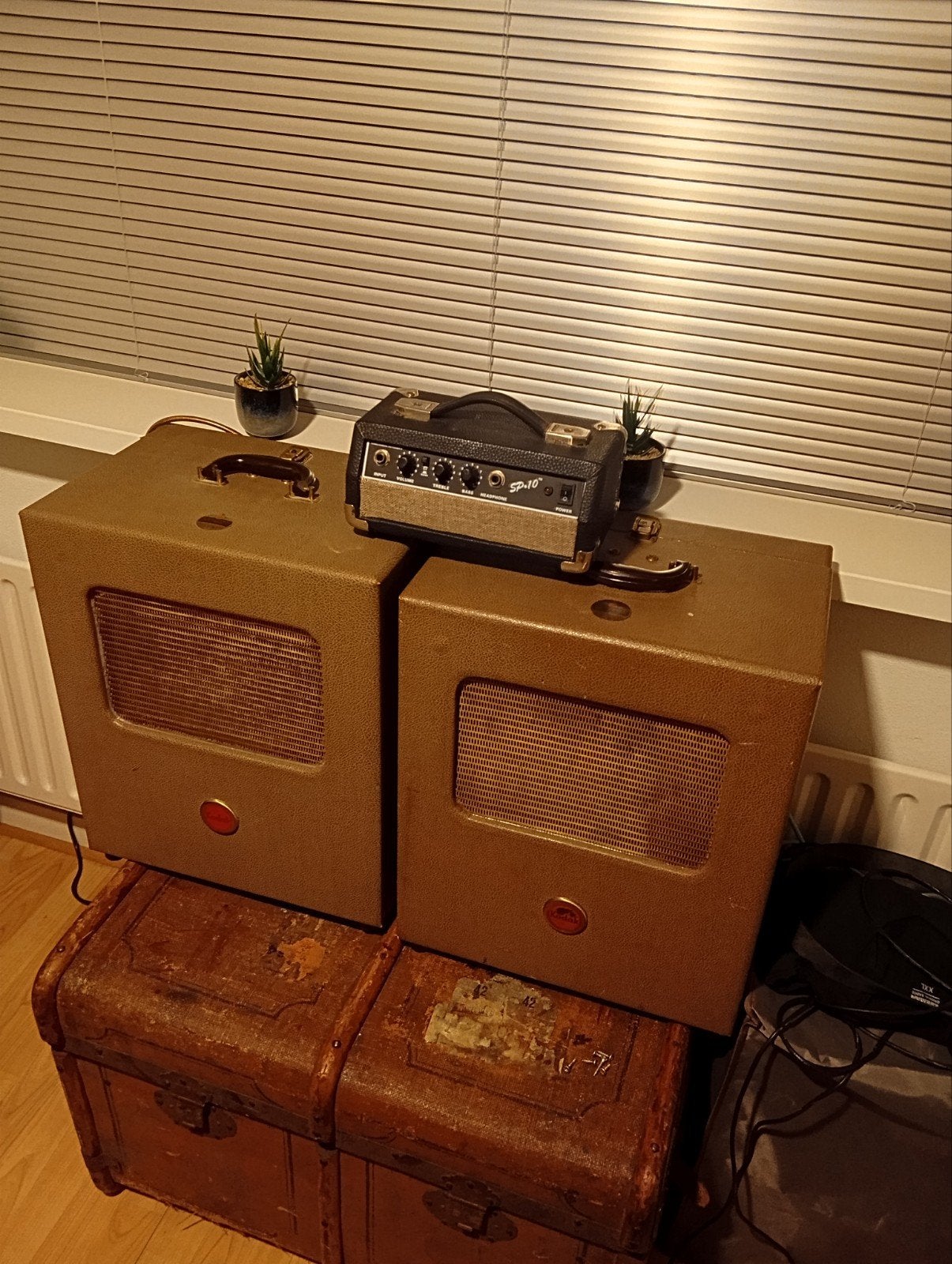 12" vintage kodak cabinet met versterkertop, vette sound, Ophalen, Gebruikt, Gitaar, Minder dan 50 watt