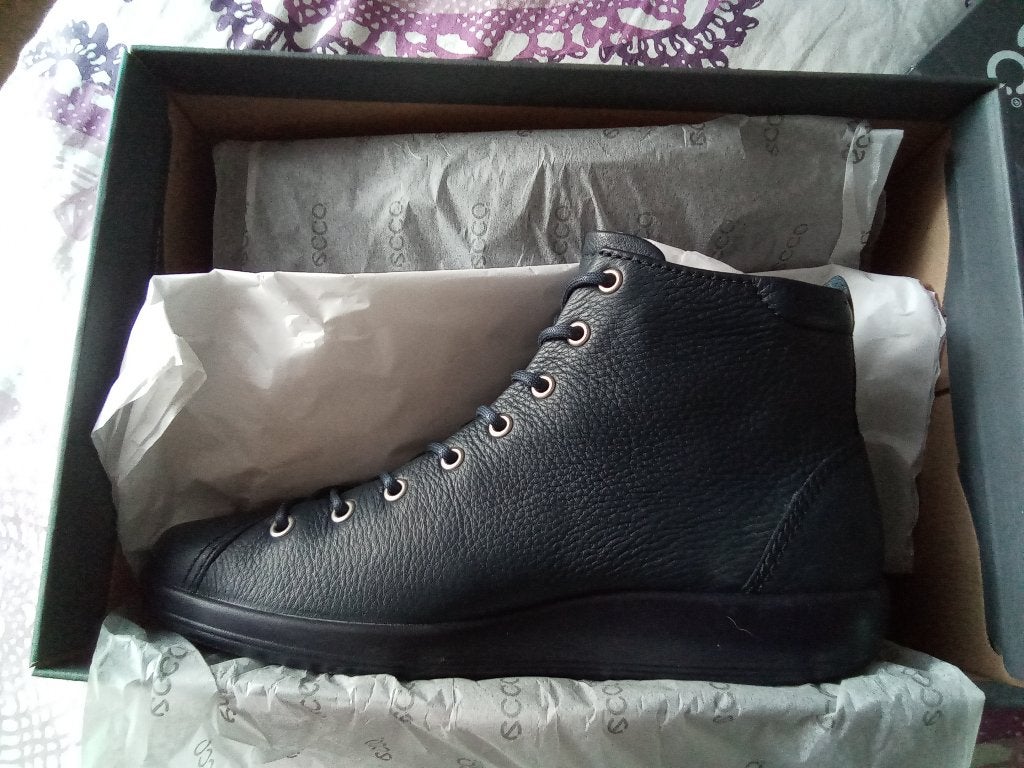 ecco soft 2.0 veterboots blauw marine maat 38, Ophalen, Ecco, Blauw, Lage of Enkellaarzen