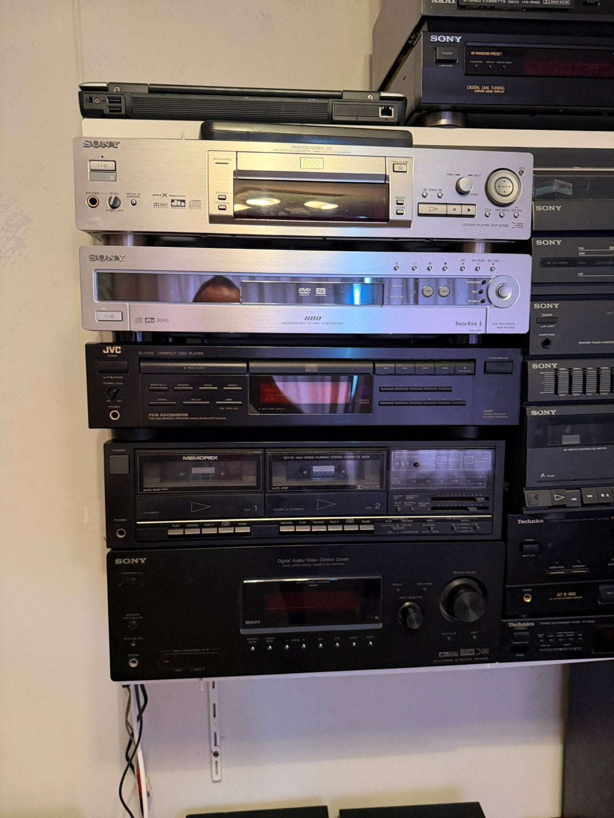 Diverse audio technics sony jvc philips akai, Ophalen of Verzenden, Zo goed als nieuw, Speakers, Sony