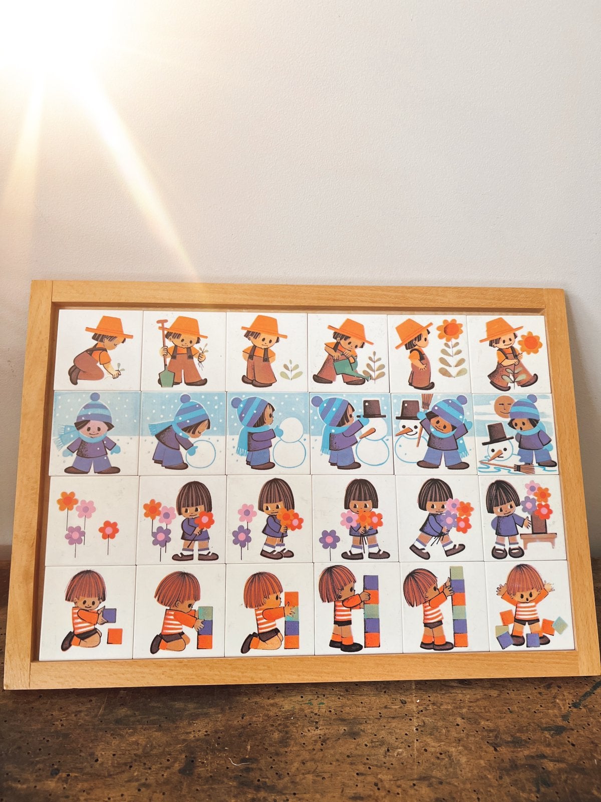 Vintage PLATO Sorteerspel | Logische Volgorde | Hout, Kinderen en Baby's, Ophalen of Verzenden, Gebruikt