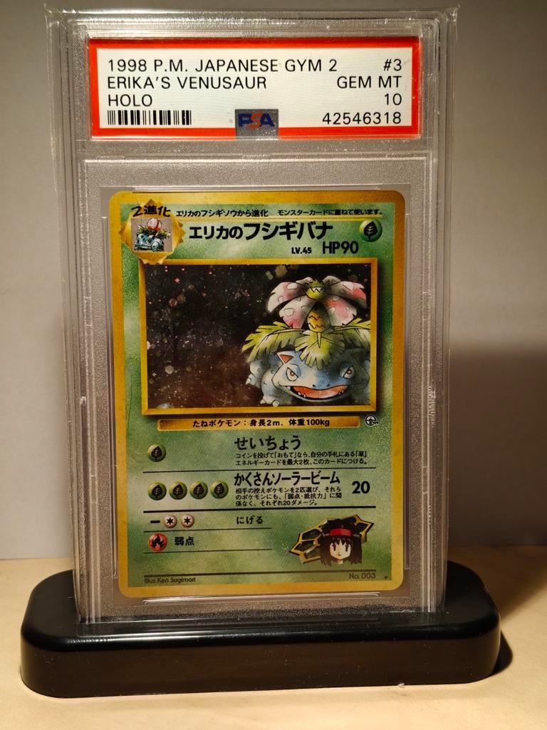Erika's Venusaur Challenge from the Darkness Holo PSA 10, Verzenden, Zo goed als nieuw, Losse kaart