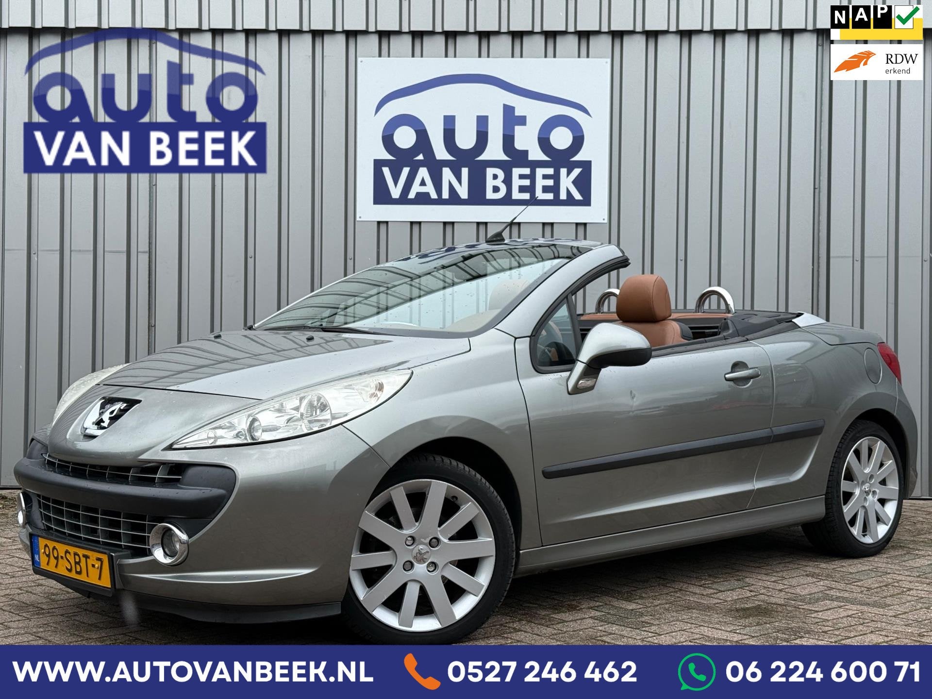 Peugeot 207 CC 1.6-16V T Sport |Leder|Airco|Stoelverw.|Senso, Auto's, Voorwielaandrijving, Gebruikt, 4 cilinders, 4 stoelen