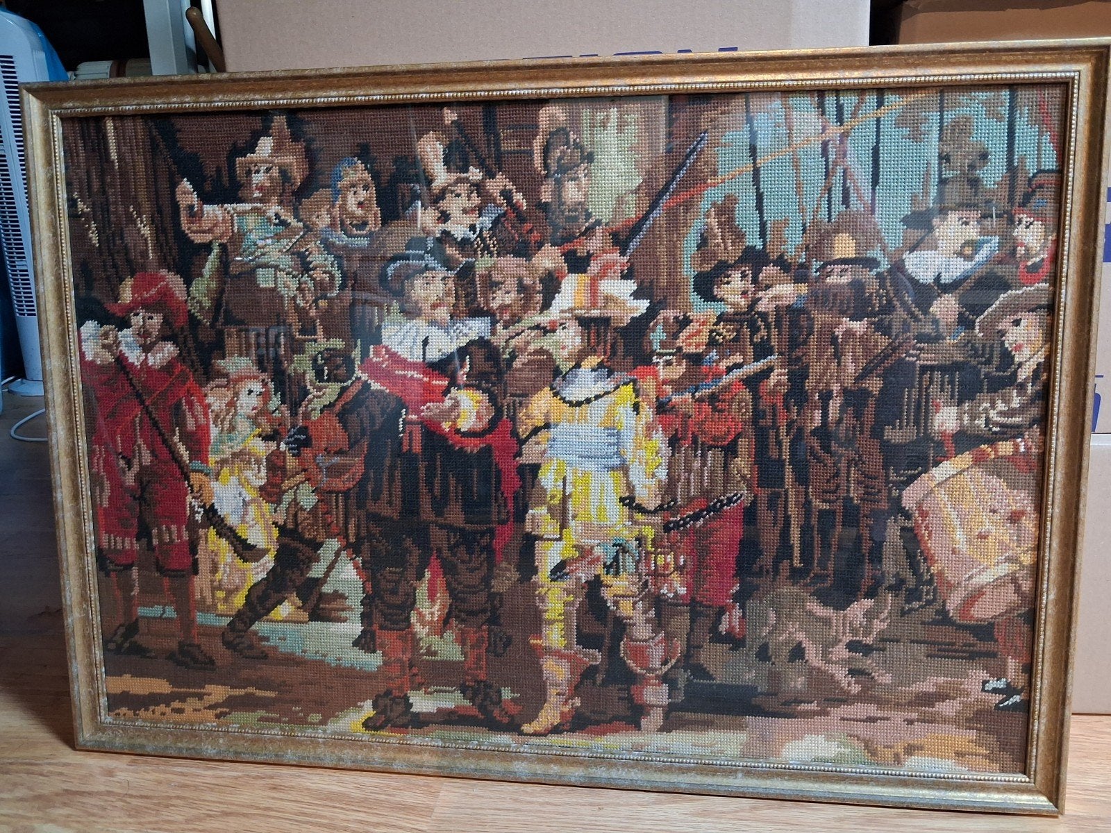 nachtwacht geborduurd, Ophalen, Ingelijst, Portret of Personen, Klassiek