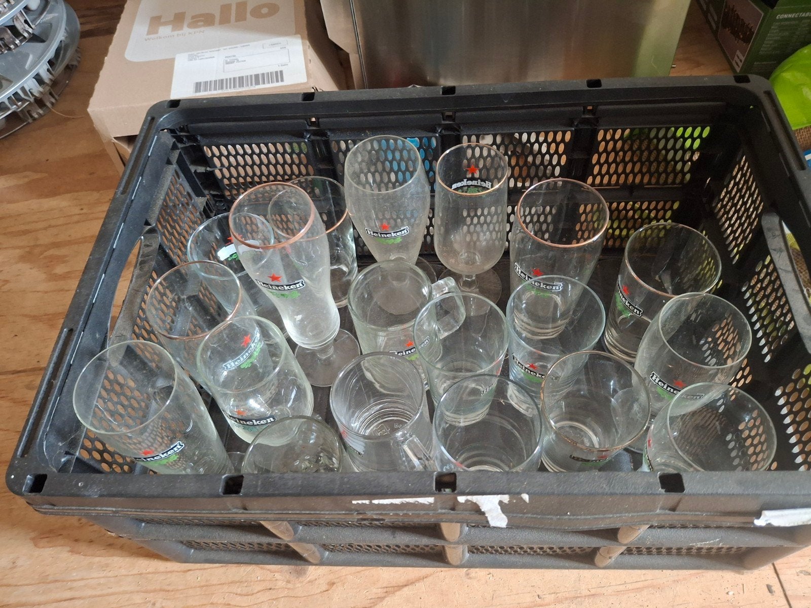 Heineken glazen, Verzamelen, Ophalen of Verzenden, Zo goed als nieuw, Glas of Glazen, Heineken