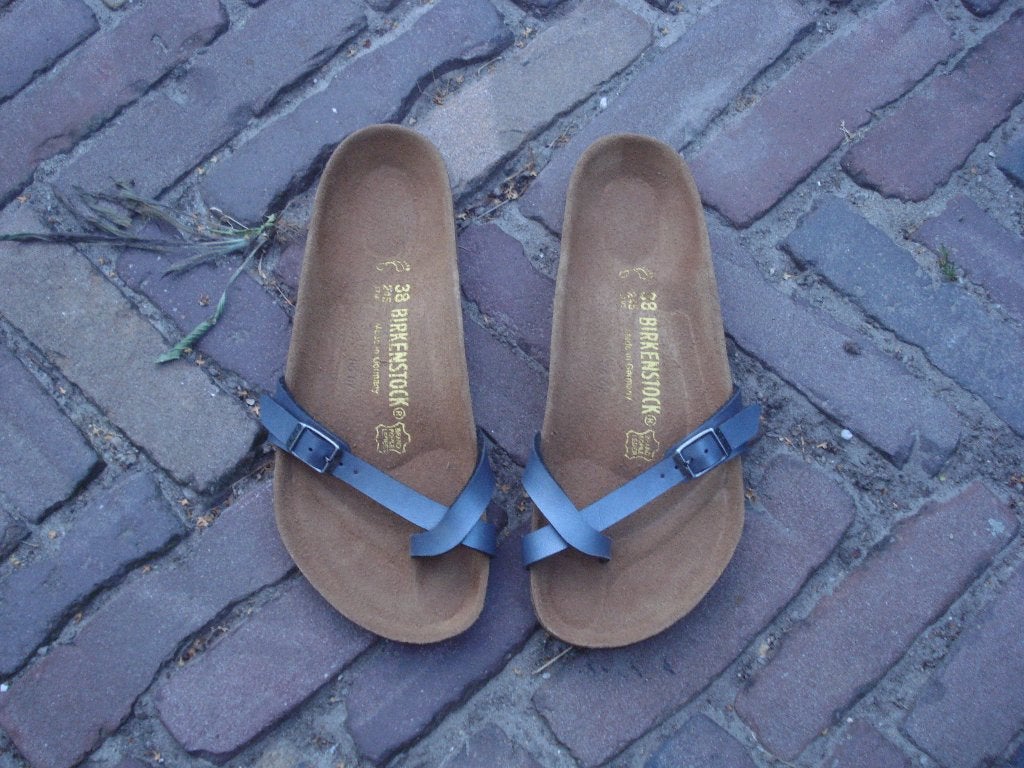 BIRKENSTOCK PIAZZA BLAUW 38 NU GRATIS VERZENDING PER POST, Kleding | Dames, Schoenen, Slippers, Nieuw, Birkenstock, Verzenden