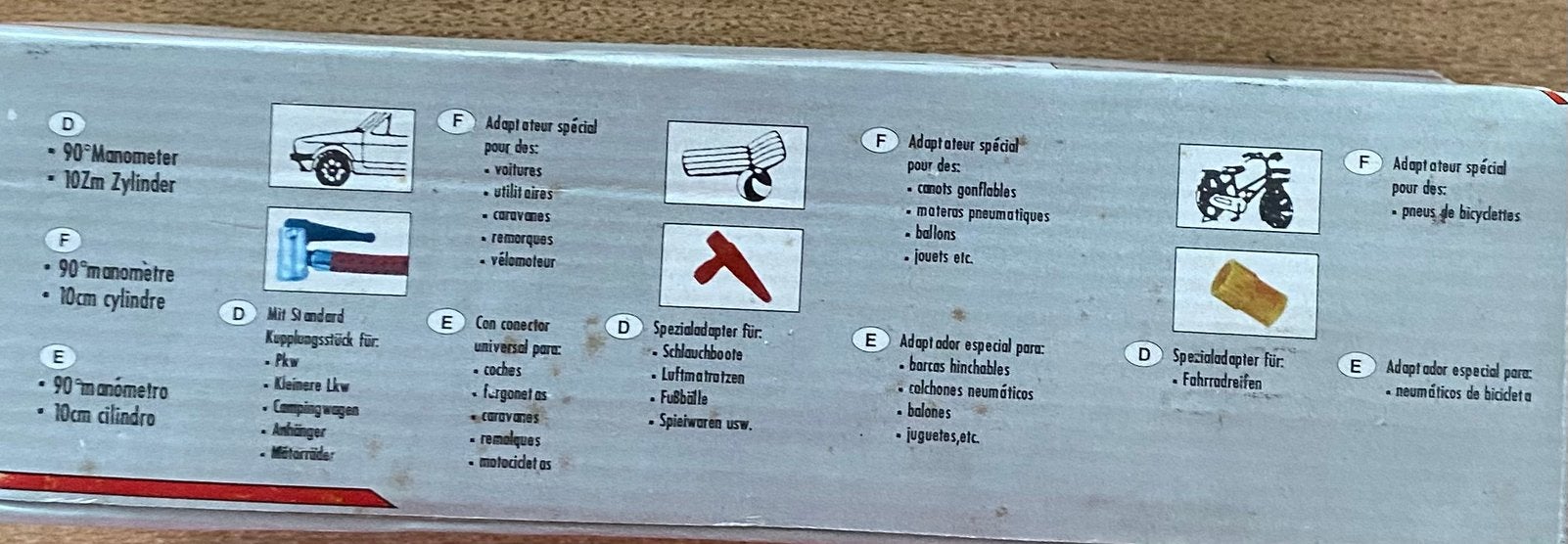 Voetpomp met manometer, Ophalen, Zo goed als nieuw, Kabel of Snoer