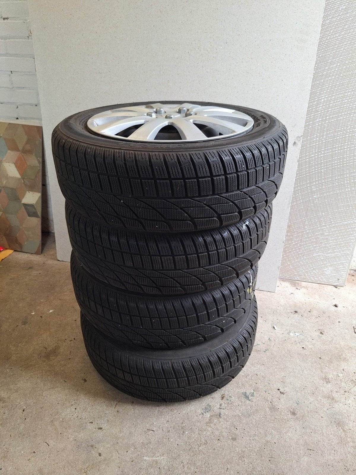 4 winterbanden met velg. 185/65 R15, Ophalen, Gebruikt, 15 inch, Banden en Velgen
