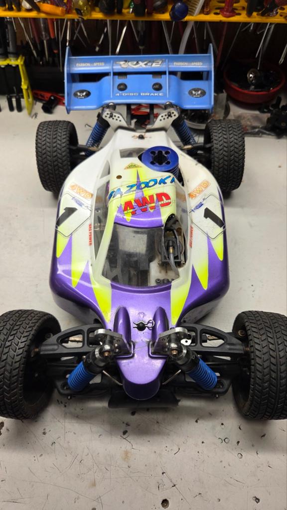 Te koop leuke gs racing, Hobby en Vrije tijd, Gebruikt, Auto offroad, Ophalen of Verzenden, Schaal 1:8