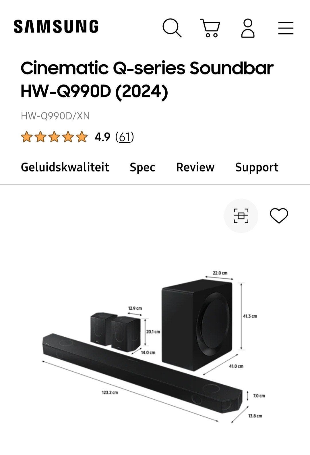 Foto 2 van Samsung HW-Q990D complete set – nieuwstaat / nooit gebruikt