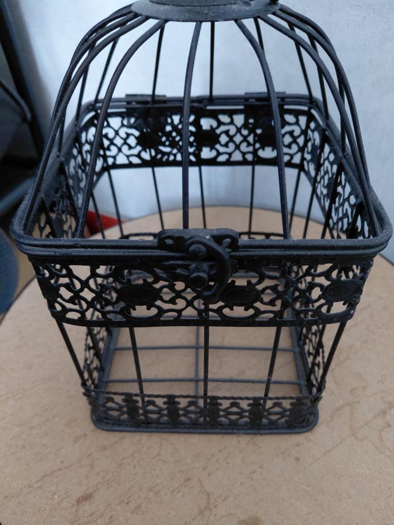 Decoratieve metalen vogelkooi - Zwart, vintage stijl, Huis en Inrichting, Woonaccessoires | Overige, Vintage, Zwart, Ophalen of Verzenden