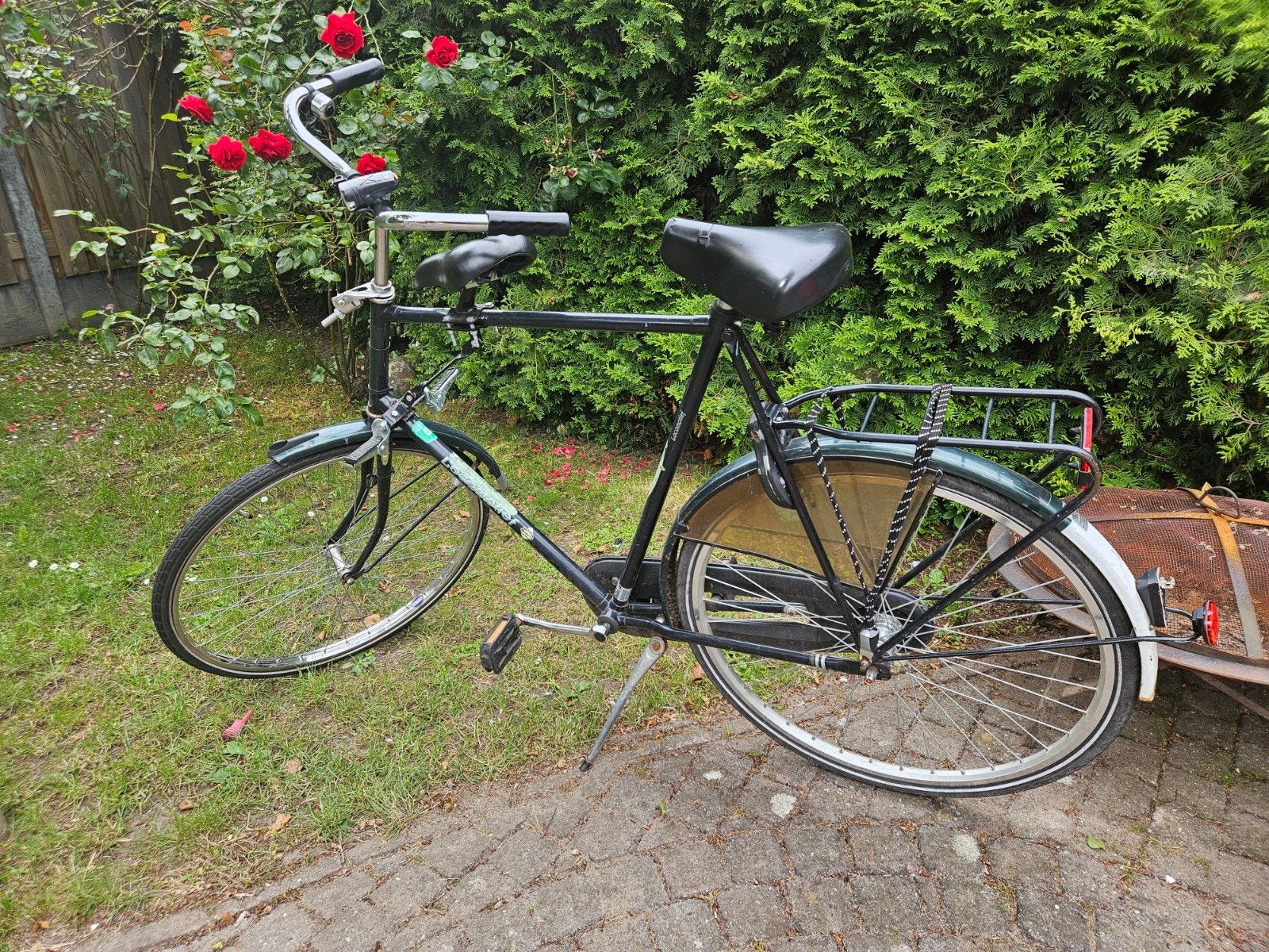 Locomotief Popular herenfiets - Gebruikt, Fietsen en Brommers, Terugtraprem, Ophalen, Overige merken, 53 tot 56 cm