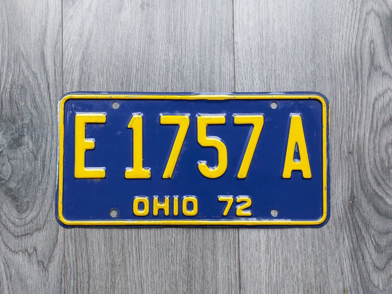 Kenteken 1972 Ohio USA Nummerplaat Nummerbord, Ophalen of Verzenden, Gebruikt, Auto's