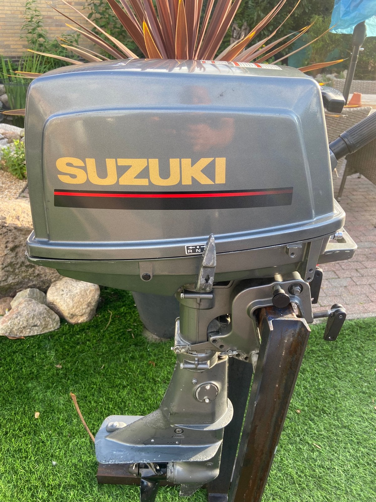 SUZUKI 6PK 2TAKT UITMUNTENDE STAAT ,Suzuki 6pk 4T, Watersport en Boten, Ophalen, Airdeck, Zo goed als nieuw, Peddels
