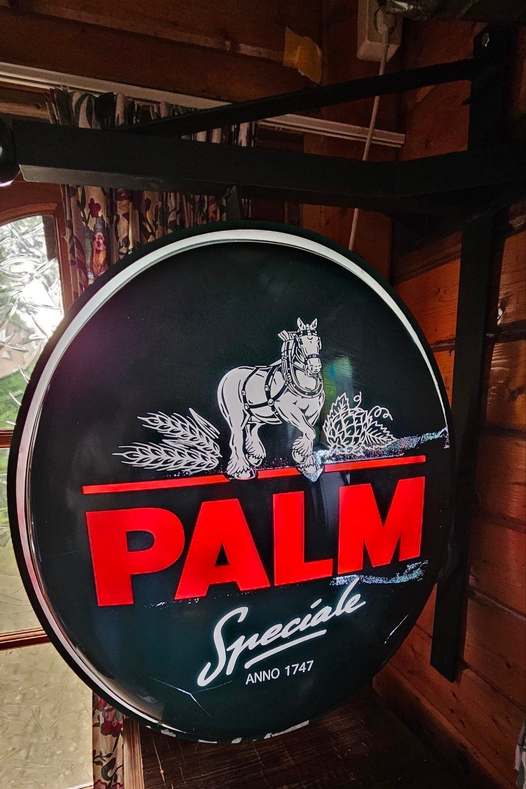 Palm Speciaal Reclamebord - Verlicht (62cm diameter), Ophalen, Gebruikt, Lichtbak of (neon) lamp