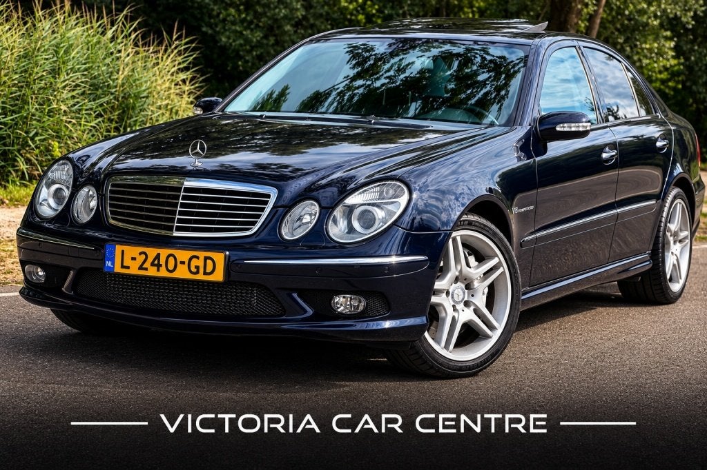 Mercedes-Benz E-Klasse AMG 55 - 2005 - Top Staat! E55 AMG, Auto's, Automaat, Stoelverwarming, Gebruikt, Blauw