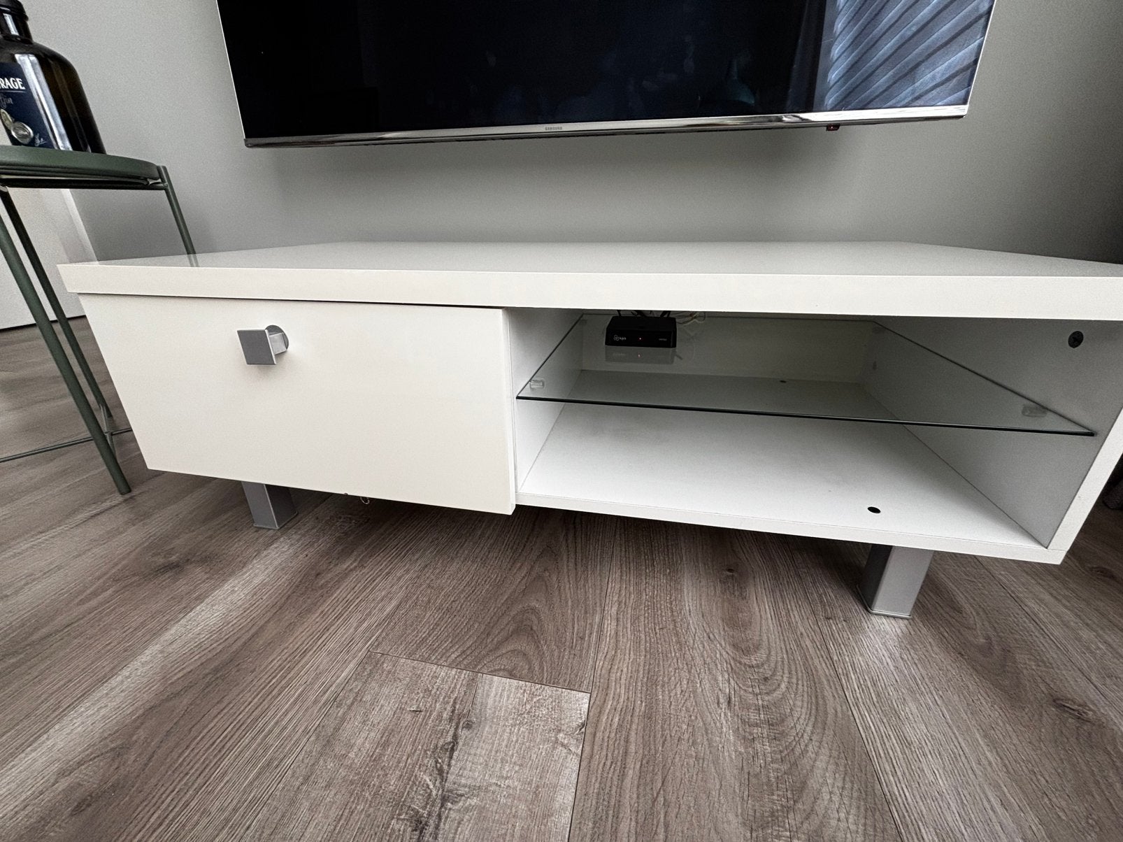 Tv kastje wit hoog glans, Ophalen, 50 tot 100 cm, Zo goed als nieuw, Minder dan 100 cm