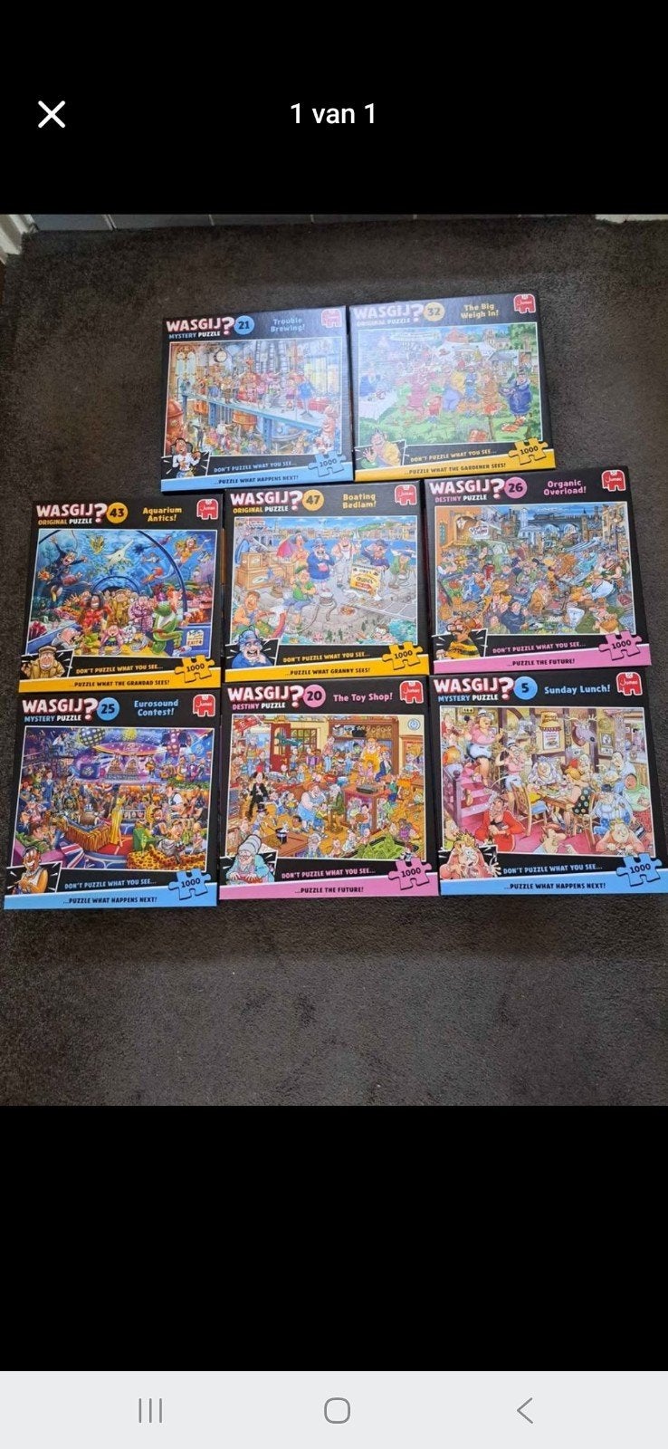 wasgij puzzels, Ophalen, 500 t/m 1500 stukjes, Zo goed als nieuw