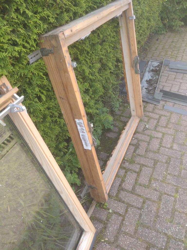 Velux dakraam GGL 606 3000 compleet met gootstukken, Gebruikt, Raamkozijn, Inclusief glas, 75 tot 150 cm