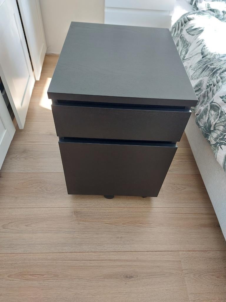 Ikea Malm Ladeblok op Wielen - 2 Laden, Ophalen, Minder dan 50 cm, Gebruikt, 1 of 2 laden