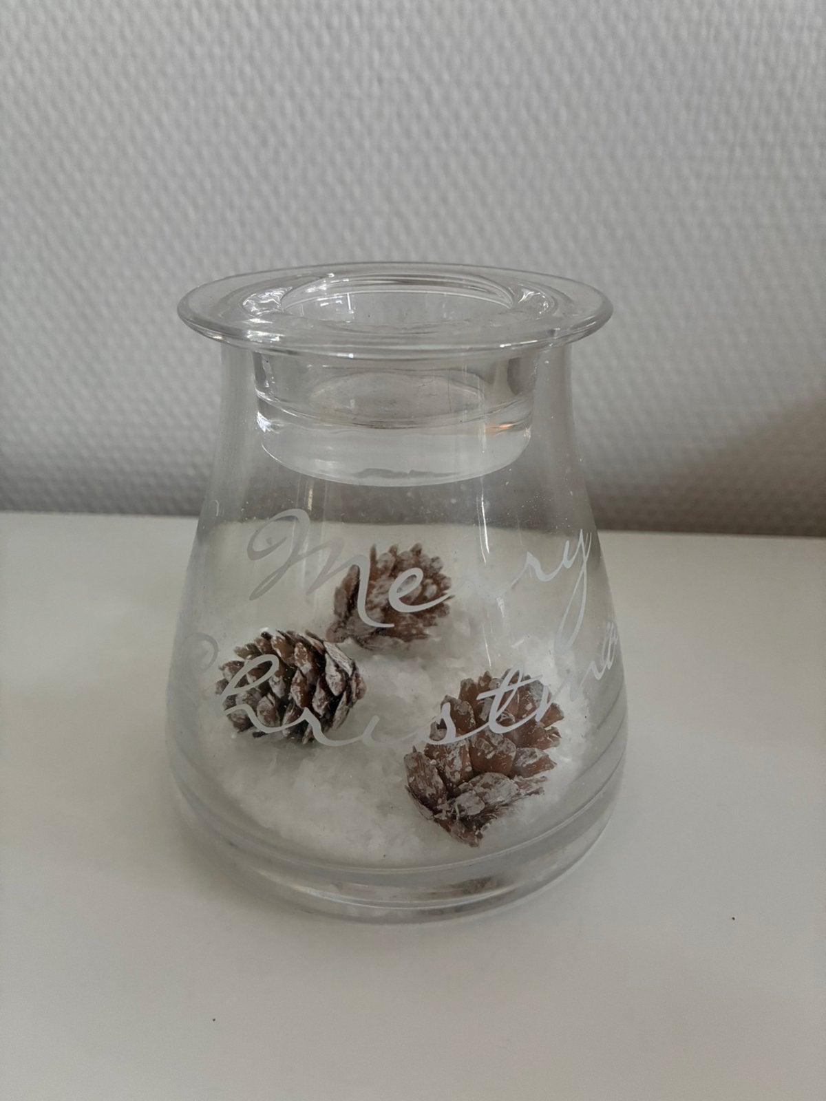 Glazen waxinelichthouder  Rivièra Maison "Merry Christmas", Verzenden, Waxinelichthouder, Rivièra Maison, Glas