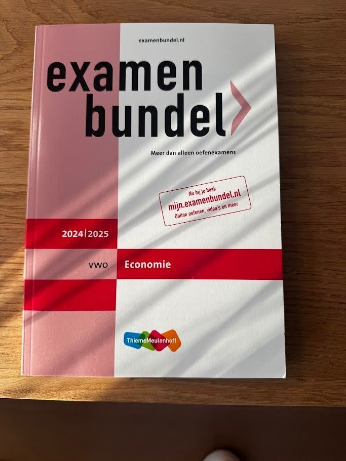 VWO examenbundel Economie 2024-25, Boeken, Schoolboeken, Ophalen of Verzenden, Zo goed als nieuw, VWO, Economie