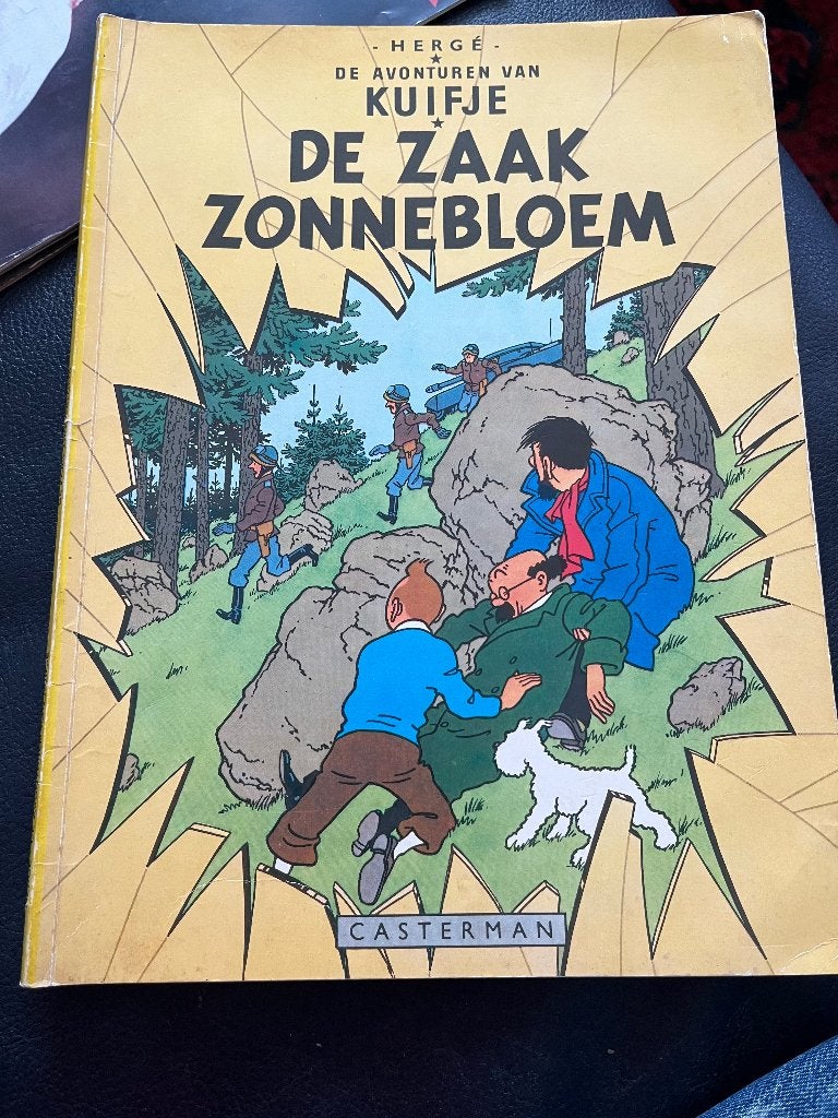 Kuije en de zaak zonnebloem ISBN 90 303 2511 9, Boeken, Eén stripboek, Ophalen of Verzenden, Zo goed als nieuw, Hergé